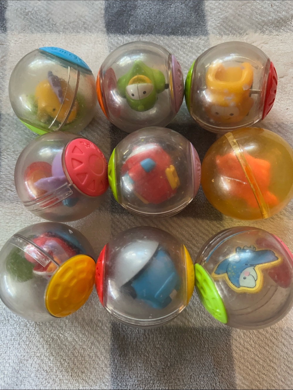 Fisher Price Vintage Colorful Baby Rattle Balls Set - Assorted Colors